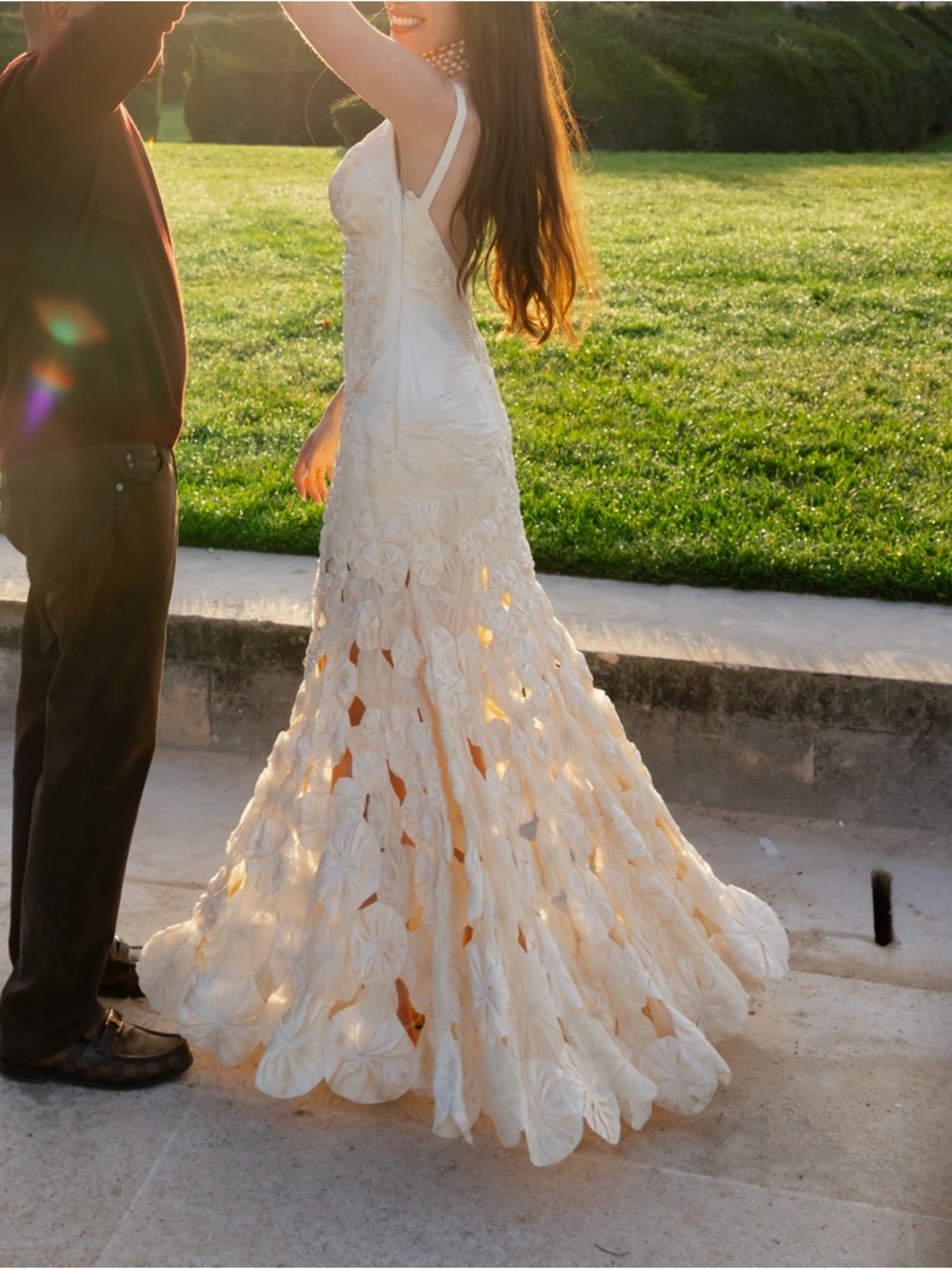 Carlos Miele vintage custom couture ivory bridal wedding dress - Picture 5 of 12